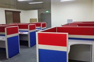 Full Height Fabric Partition