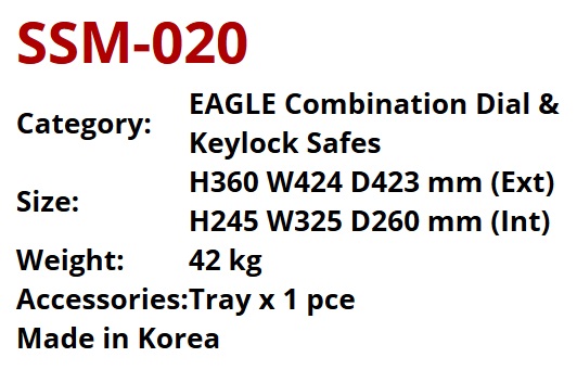 Combination Dials & Keylock Safes - Dimension